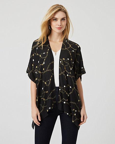 Scarf Print Viscose Kimono