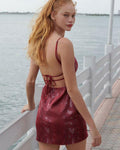 UO Textured Snake Print Mini Dress